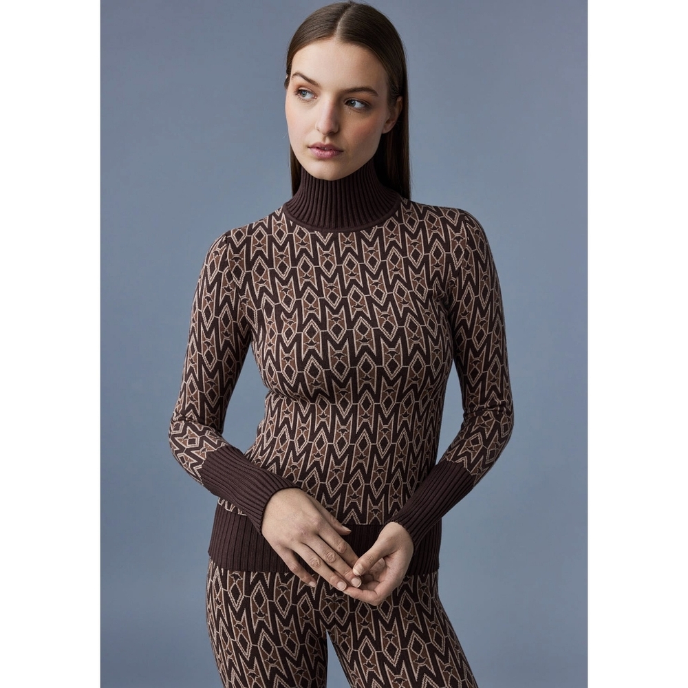 NWOT Mackage Monogram Ribbed Long Sleeve Turtleneck